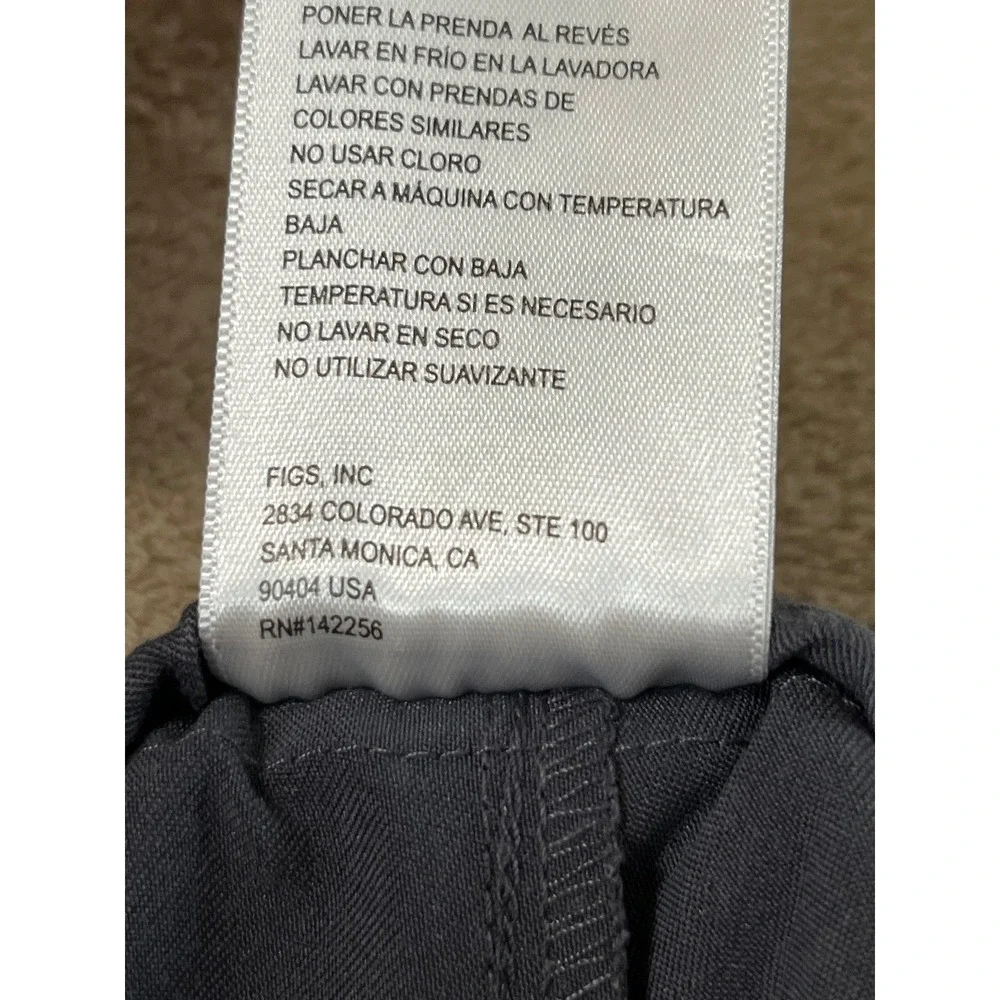 Figs Tansen Jogger Scrub Pants Men's Medium Graphite Gray Red Drawstring EUC